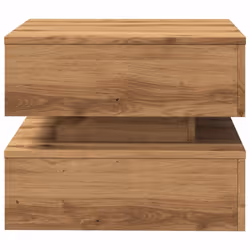 vidaXL Coffee Table with LED Lights Accent End Table Tea Side Table Old Wood - artisian oak - Additional view 6