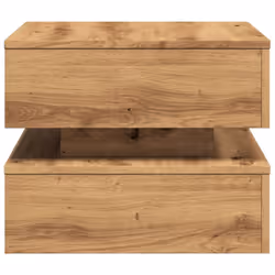 vidaXL Coffee Table with LED Lights Accent End Table Tea Side Table Old Wood - artisian oak - Additional view 7