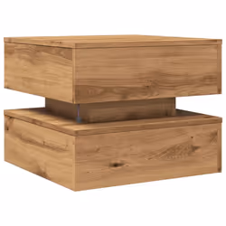 vidaXL Coffee Table with LED Lights Accent End Table Tea Side Table Old Wood - artisian oak - Additional view 8