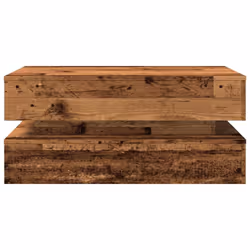 vidaXL Coffee Table with LED Lights Hall End Table Tea Side Table - old wood - Additional view 6