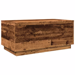 vidaXL Coffee Table with LED Lights Hallway End Table Side Tea Sofa Table - old wood, 90 x 50 x 40 cm