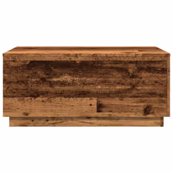 vidaXL Coffee Table with LED Lights Hallway End Table Side Tea Sofa Table - old wood, 90 x 50 x 40 cm - Additional view 6