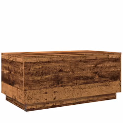 vidaXL Coffee Table with LED Lights Hallway End Table Side Tea Sofa Table - old wood, 90 x 50 x 40 cm - Additional view 8