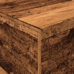 vidaXL Coffee Table with LED Lights Hallway End Table Side Tea Sofa Table - old wood, 90 x 50 x 40 cm - Additional view 9