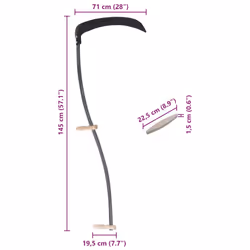 vidaXL Scythe with Grinding Stone 145 cm trimmer grass strimmer - Additional view 6