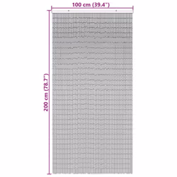 vidaXL Insect Door Curtain 90x200cm Elegant Quiet Fly Screen Multi Patterns - Green, 100 x 200 cm