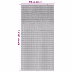 vidaXL Insect Door Curtain 90x200cm Elegant Quiet Fly Screen Multi Patterns - Multicolour, 90 x 220 cm - Additional view 7