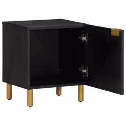 vidaXL Bedside Cabinet Nightstand Bed Table Side Table Black Solid Wood Mango - 2 pcs