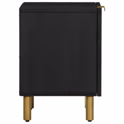 vidaXL Bedside Cabinet Nightstand Bed Table Side Table Black Solid Wood Mango - 2 pcs - Additional view 4