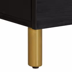 vidaXL Bedside Cabinet Nightstand Bed Table Side Table Black Solid Wood Mango - 2 pcs - Additional view 7