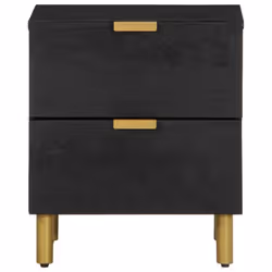 vidaXL Bedside Cabinet Nightstand Bed Side Table Solid Wood Mango - 1 pcs - Additional view 2