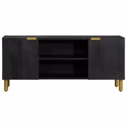vidaXL TV Cabinet TV Stand Hifi Media Cabinet TV Unit Black Engineered Wood