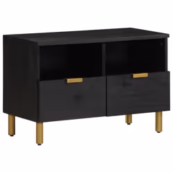 vidaXL TV Cabinet TV Stand Hifi Media Cabinet TV Unit Black Engineered Wood