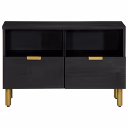 vidaXL TV Cabinet TV Stand Hifi Media Cabinet TV Unit Black Engineered Wood