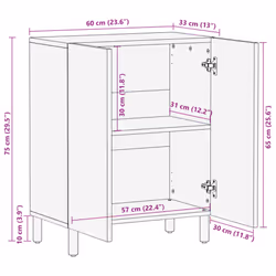 vidaXL Sideboard Cupboard Storage Cabinet Highboard Black Engineered Wood - Additional view 10
