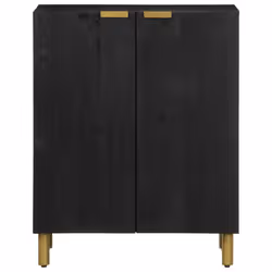 vidaXL Sideboard Cupboard Storage Cabinet Highboard Black Engineered Wood