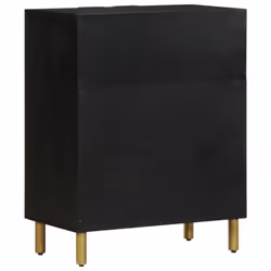 vidaXL Sideboard Cupboard Storage Cabinet Highboard Black Engineered Wood - Additional view 4