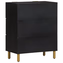 vidaXL Sideboard Cupboard Storage Cabinet Highboard Black Engineered Wood - Additional view 4