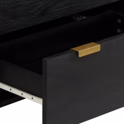 vidaXL Sideboard Cupboard Storage Cabinet Highboard Black Engineered Wood - Additional view 6