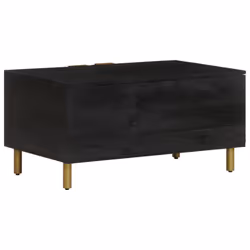 vidaXL Coffee Table Hallway End Table Accent Side Table Black Engineered Wood - Additional view 4