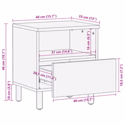 vidaXL Bedside Cabinet Nightstand Bed Table Bed Cabinet Black Engineered Wood - 1 pcs - Additional view 10