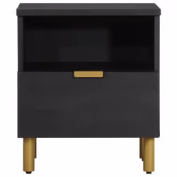 vidaXL Bedside Cabinet Nightstand Bed Table Bed Cabinet Black Engineered Wood - 1 pcs
