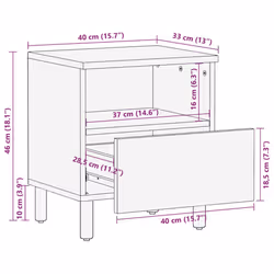 vidaXL Bedside Cabinet Nightstand Bed Table Bed Cabinet Black Engineered Wood - 2 pcs