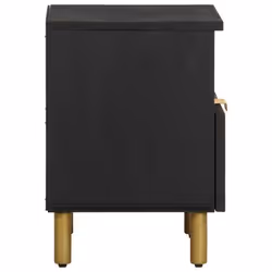vidaXL Bedside Cabinet Nightstand Bed Table Bed Cabinet Black Engineered Wood - 2 pcs - Additional view 4