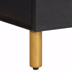 vidaXL Bedside Cabinet Nightstand Bed Table Bed Cabinet Black Engineered Wood - 2 pcs - Additional view 8