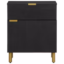 vidaXL Bedside Cabinet Nightstand Bed Table Bed Cabinet Black Engineered Wood