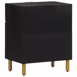 vidaXL Bedside Cabinet Nightstand Bed Table Bed Cabinet Black Engineered Wood - Additional view 4