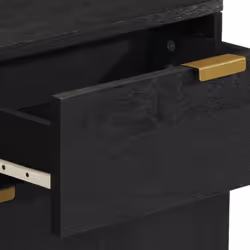 vidaXL Bedside Cabinet Nightstand Bed Table Bed Cabinet Black Engineered Wood - Additional view 7