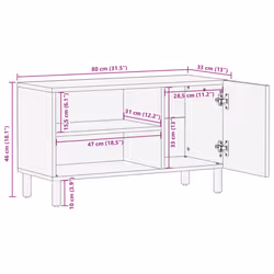 vidaXL TV Cabinet TV Stand Hifi Media Cabinet TV Unit Black Engineered Wood