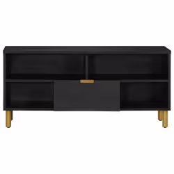 vidaXL TV Cabinet TV Stand Hifi Media Cabinet TV Unit Black Engineered Wood