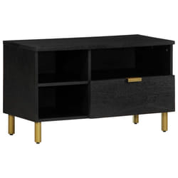 vidaXL TV Cabinet TV Stand Hifi Media Cabinet TV Unit Black Engineered Wood