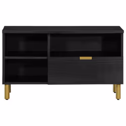 vidaXL TV Cabinet TV Stand Hifi Media Cabinet TV Unit Black Engineered Wood