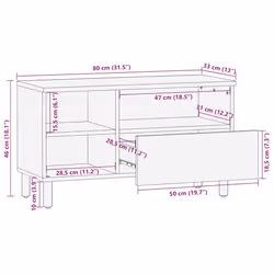vidaXL TV Cabinet TV Stand Hifi Media Cabinet TV Unit Black Engineered Wood