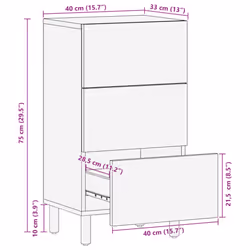 vidaXL Sideboard Cupboard Storage Cabinet Highboard Black Engineered Wood