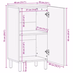 vidaXL Sideboard Cupboard Storage Cabinet Highboard Black Engineered Wood - Additional view 10