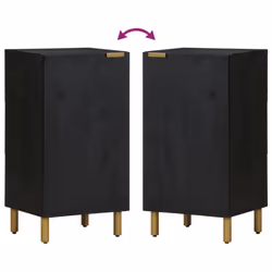vidaXL Sideboard Cupboard Storage Cabinet Highboard Black Engineered Wood - Additional view 5