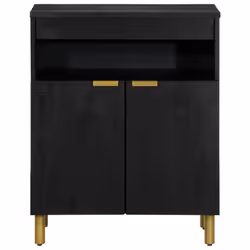 vidaXL Sideboard Cupboard Storage Cabinet Highboard Black Engineered Wood