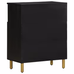 vidaXL Sideboard Cupboard Storage Cabinet Highboard Black Engineered Wood - Additional view 4