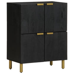 vidaXL Sideboard Cupboard Storage Cabinet Highboard Black Engineered Wood