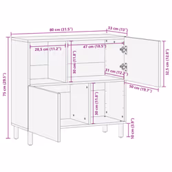 vidaXL Sideboard Cupboard Storage Cabinet Highboard Black Engineered Wood