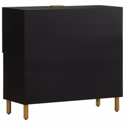 vidaXL Sideboard Cupboard Storage Cabinet Highboard Black Engineered Wood - Additional view 4
