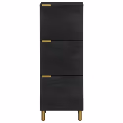 vidaXL Highboard Sideboard Storage Cabinet Cupboard Black Engineered Wood
