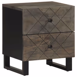 vidaXL Bedside Cabinets 2 pcs Black 40x33x46 cm Solid Wood Mango bedside table - 1 pcs