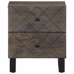 vidaXL Bedside Cabinets 2 pcs Black 40x33x46 cm Solid Wood Mango bedside table - 1 pcs