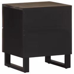 vidaXL Bedside Cabinets 2 pcs Black 40x33x46 cm Solid Wood Mango bedside table - 1 pcs - Additional view 4