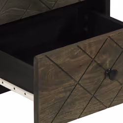 vidaXL Bedside Cabinets 2 pcs Black 40x33x46 cm Solid Wood Mango bedside table - 1 pcs - Additional view 6